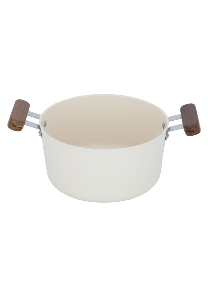 Tornedo Tornado Pot Beige Wooden Handle Glass Lid 22 Cm - Image 2