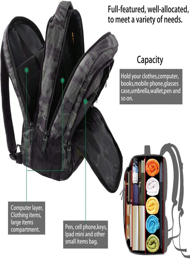 MATEIN Travel Backpack with USB, Water Resistant Durable College School Backpack with Anti Theft Pocket for Women & Men, Slim Business Laptop Bag Lightweight Laptop Bookbag for 15.6-Inch Laptop and Notebook - Image 4