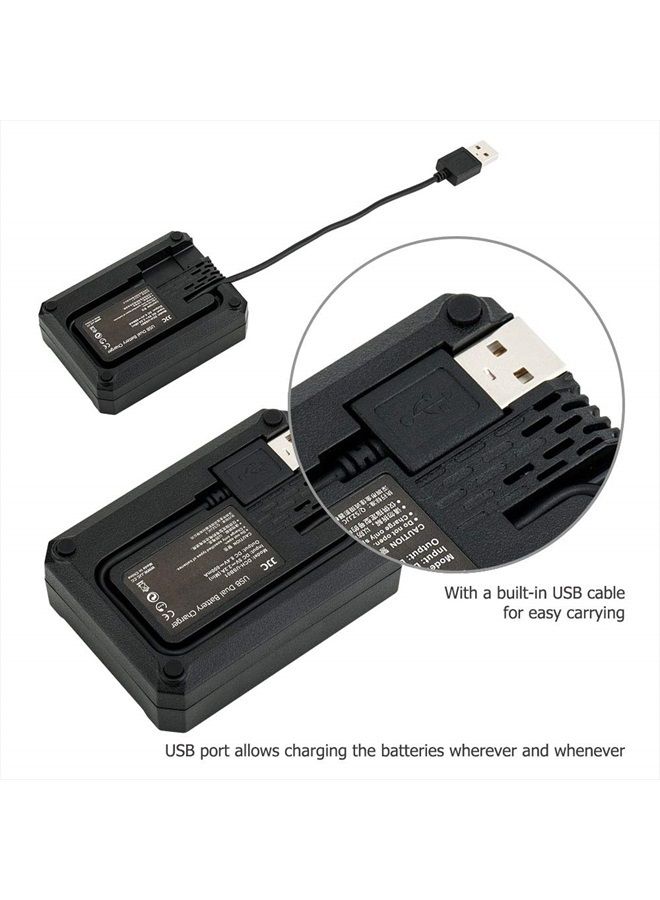 JJC EN-EL14a EN-EL14 Battery Charger USB Dual Slot for Nikon D3400 D3500 D5600 D5500 D5300 D5200 D5100 D3300 D3200 D3100 Df Coolpix P7800 P7700 P7200 P7100 P7000 Camera - Image 4