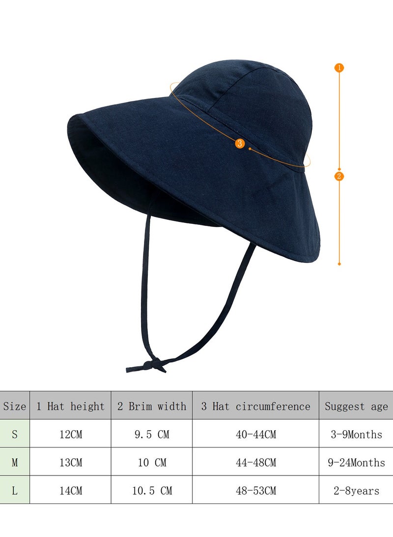 Children's Outdoor Sun Hat With Large Brim Orange Pink  - Image 3