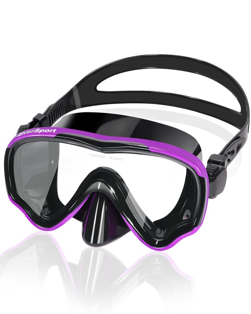 EverSport Swim Goggles Adult with Nose Cover for Women Men No Leak, Anti-Fog Clear Wide View Diving Mask Open Water Pool Swimming Goggles Silicone Shower Goggles Youth Snorkel Junior Nose Goggles - Image 1