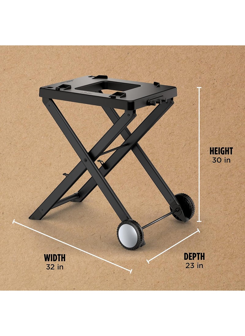 Ninja Ninja XSKSTAND Woodfire Collapsible Outdoor Grill Stand Compatible with Ninja Woodfire Grills OG700 Series Foldable Side Utensil Holder WeatherResistant Black  - Image 2