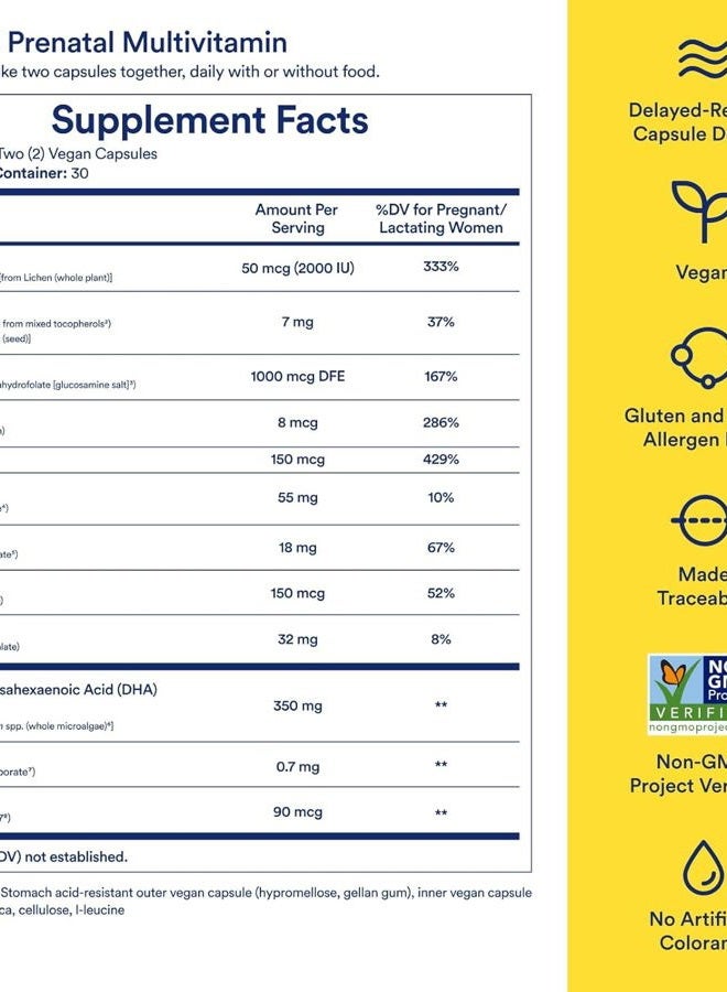 Ritual Essential for Women Prenatal Multivitamin: Folate & Choline for Neural Tube Support, Omega-3 DHA for Fetal Brain Development, Iron, Calcium-Helper D3 & K2, Non-GMO, Vegan, Mint, 30 Days - Image 3