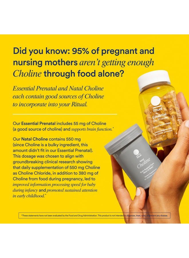 Ritual Essential for Women Prenatal Multivitamin: Folate & Choline for Neural Tube Support, Omega-3 DHA for Fetal Brain Development, Iron, Calcium-Helper D3 & K2, Non-GMO, Vegan, Mint, 30 Days - Image 5