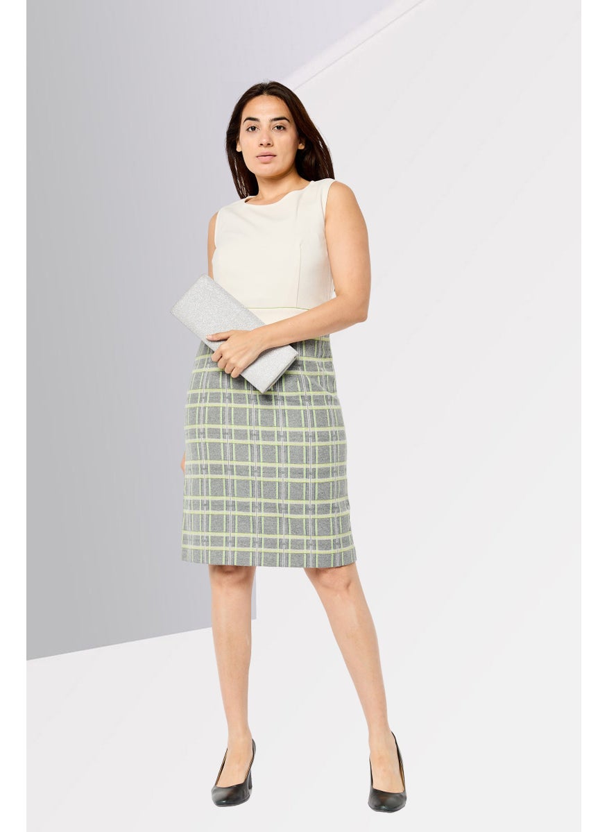 Harmont & Blaine - Women Checkered Sheath Dress, Multicolor - Image 1