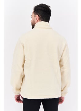 Champion Men Sportswear Fit Long Sleeves Outdoor Sweatshirt, Cream  - Image 3