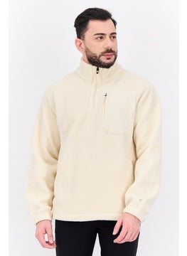 Champion Men Sportswear Fit Long Sleeves Outdoor Sweatshirt, Cream  - Image 1