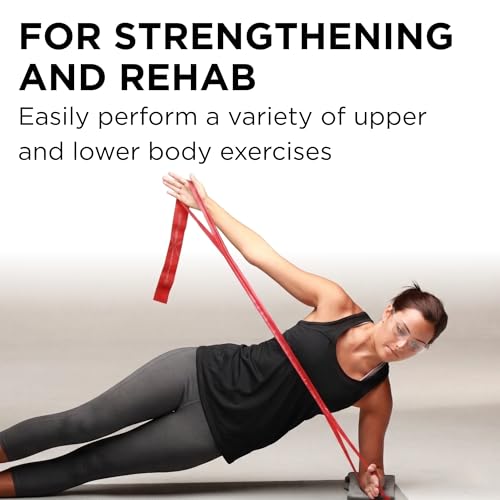 TheraBand Non-Latex CLX Consecutive Resistance Band Loops, Individual 5 Foot Pre-Cut, 9 Loops, Red, Medium, Beginner Level 3 - Image 4