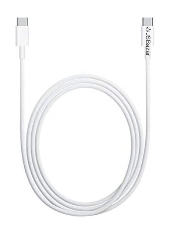 JSBazar - USB Type-C to Type-C Data & Charging Cable - USB C-C Fast Charger Cord for MacBook Pro 16 15 14 13 inch for MacBook Air MacBook 12 - Image 1