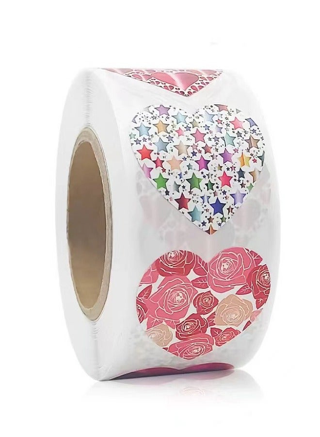 Generic 500-piece Thank You Heart Shape Stickers Decoration Gift Self-Adhesive Stickers Labels  - Image 4