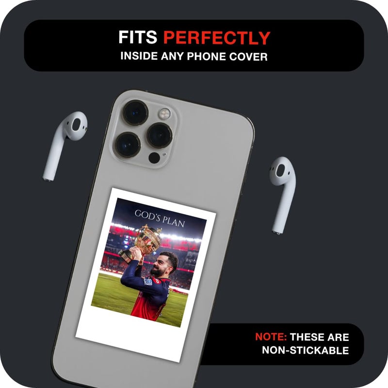 Funk You Virat Kohli Poster | Virat Kohli Compact Posters (8 x 6 cm) King Kohli Kit (Set of 18) | World Cup 2024, Indian Cricket Team, King Kohli Posters for Phone Accessories, Bedroom, Office, room decoration (Virat Kohli) - Image 2