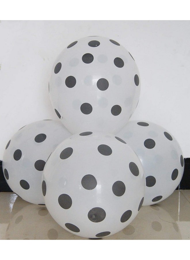 Funcart Funcart White Polka Dots Balloons (Pack of 25) for 1st Birthday Decoration/Half Birthday Decoration/Polka Dot Party Decoration/Happy Birthday Balloons/Balloon Decoration  - Image 3