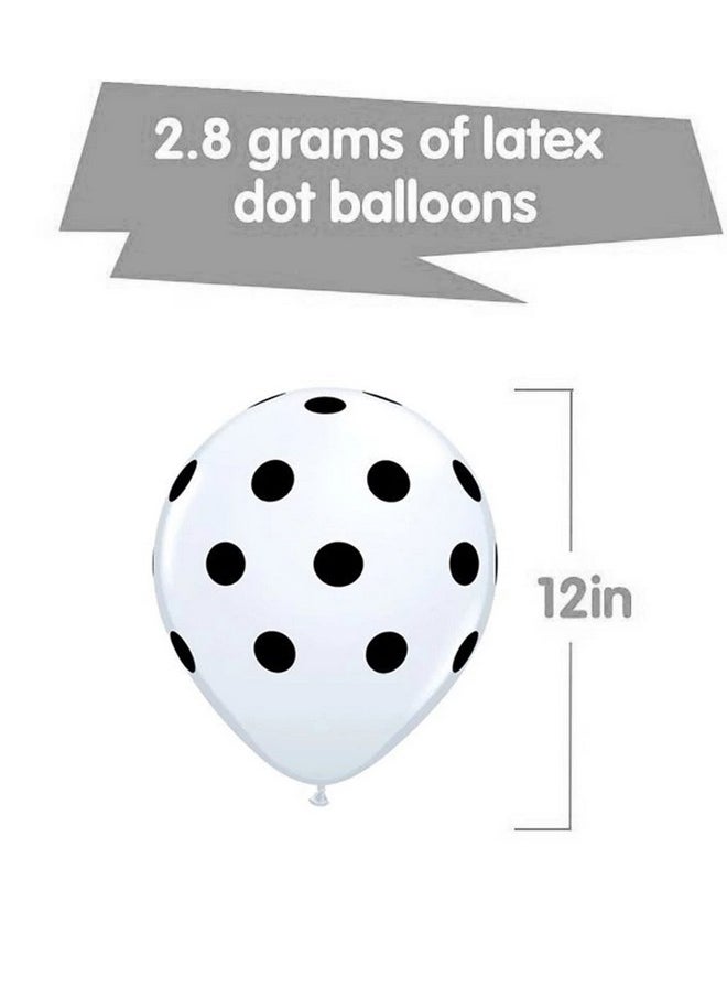 Funcart Funcart White Polka Dots Balloons (Pack of 25) for 1st Birthday Decoration/Half Birthday Decoration/Polka Dot Party Decoration/Happy Birthday Balloons/Balloon Decoration  - Image 2