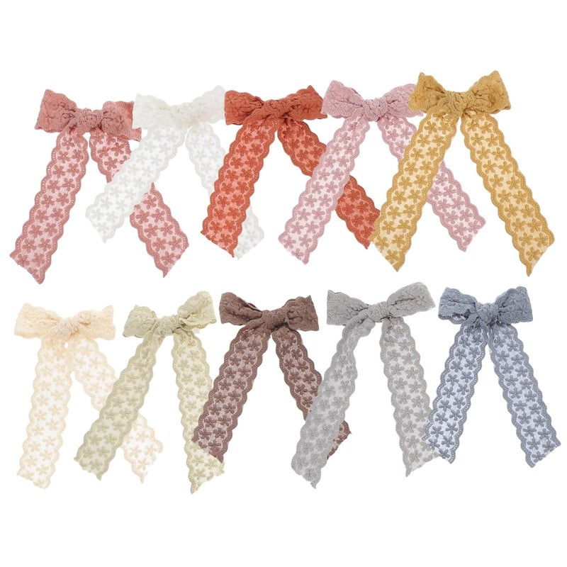 Vintage Bow Hair Clips 10pcs For Women Everyday Wear And Special Occasions - Image 1