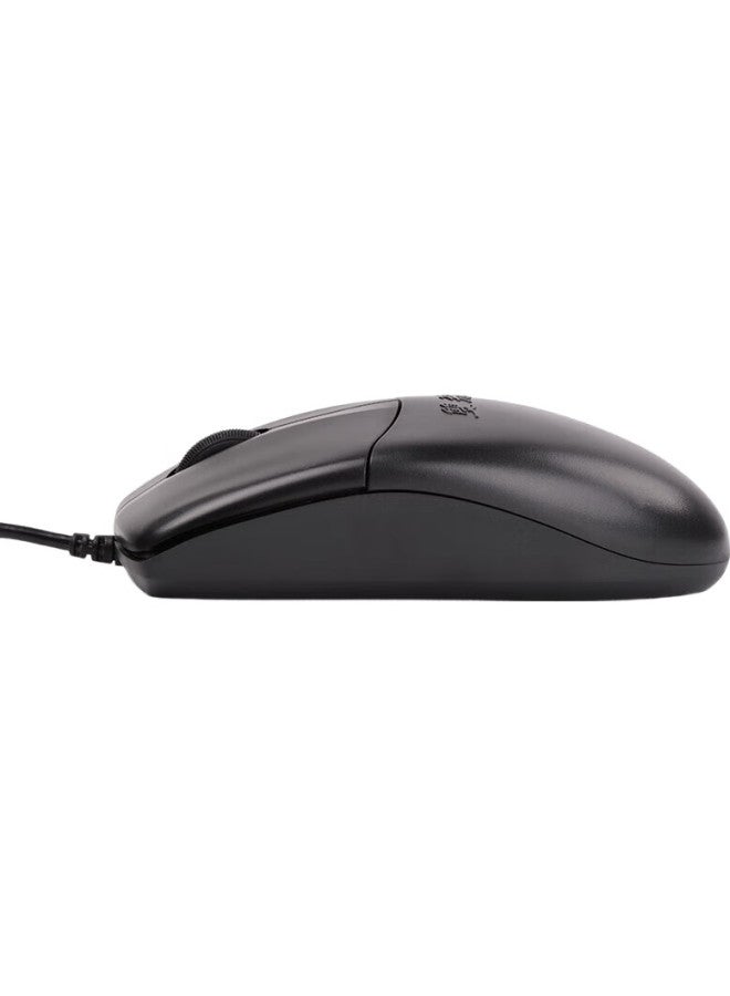 A4TECH Op-520Su Quiet Wired Mouse For Laptop And Desktop Computer, Office And Home Use, Portable Mouse With Usb Interface, Black - Image 2