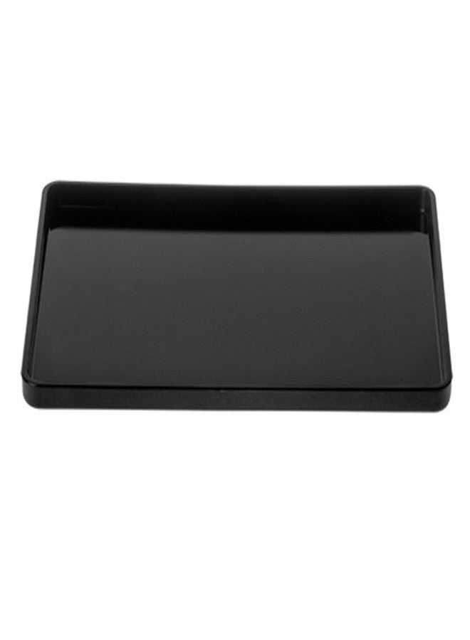 Yakri Acrylic Collection Serving Trays& Platter for Kitchen,Beverage,Drink,Food or Bathroom,YAT-08410,Black (L30xW20x2cm) - Image 1
