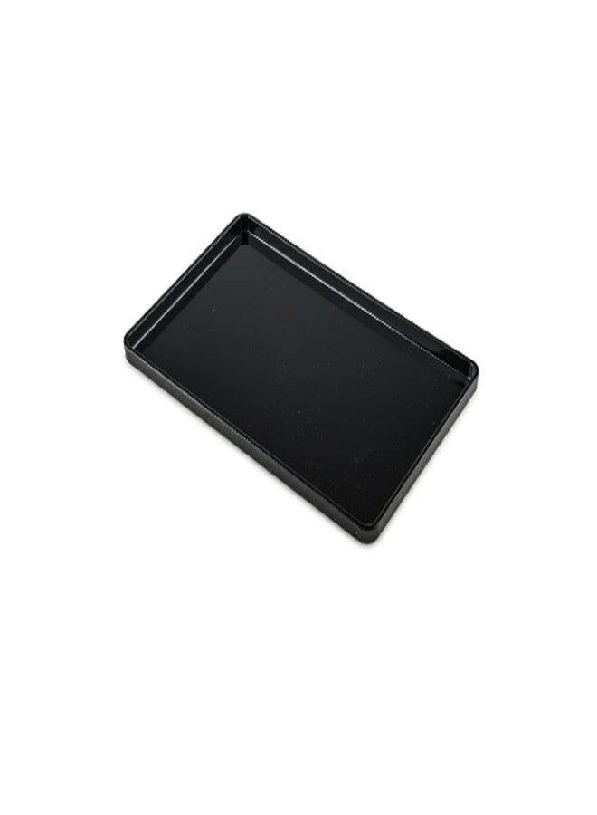 Yakri Acrylic Collection Serving Trays& Platter for Kitchen,Beverage,Drink,Food or Bathroom,YAT-08410,Black (L30xW20x2cm) - Image 5