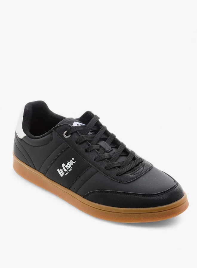 لي كوبر Men's Logo Detail Lace-Up Sneakers