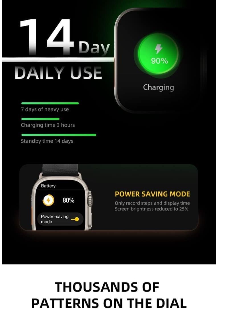 S8 Ultra Max Smartwatch Series 8 S8 Smart Watch Ultra AI Voice Smart Watch 2.0inch Bluetooth Call Wriless Charging Watch 8 Ultra (black)
