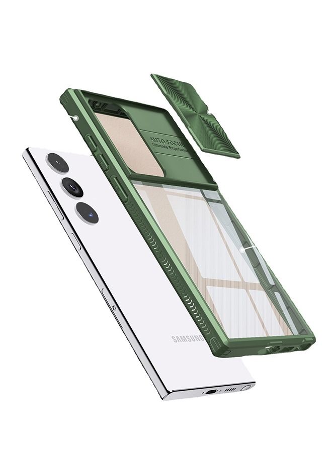 GROIC Case for Samsung Galaxy S23 Ultra 6.8" Case with Tempered Screen Protector Glass, Protective Hard Back & Soft Bumper Shockproof Upgraded Slide Camera Cover Slim Clear Case - Image 4