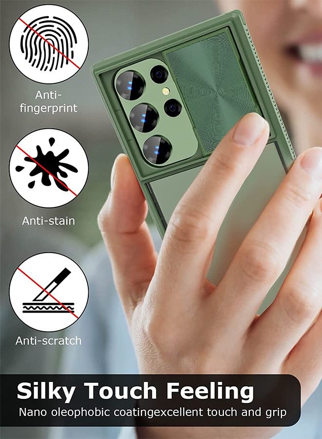 GROIC Case for Samsung Galaxy S23 Ultra 6.8" Case with Tempered Screen Protector Glass, Protective Hard Back & Soft Bumper Shockproof Upgraded Slide Camera Cover Slim Clear Case - Image 3