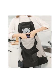 Excefore Men and Women's Adjustable Cute Apron with Pocket & Extra-Long Ties (Black and Gray)-2 Pieces  - Image 2