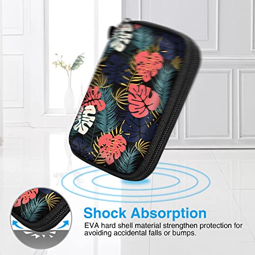 MEDMAX Hard Shell Protective Case for Freestyle Libre 3 2 / Libre Reader, Lightweight Shockproof Diabetic Storage Carrying Case with Clip and Handle (Z-Leaves) - Image 4