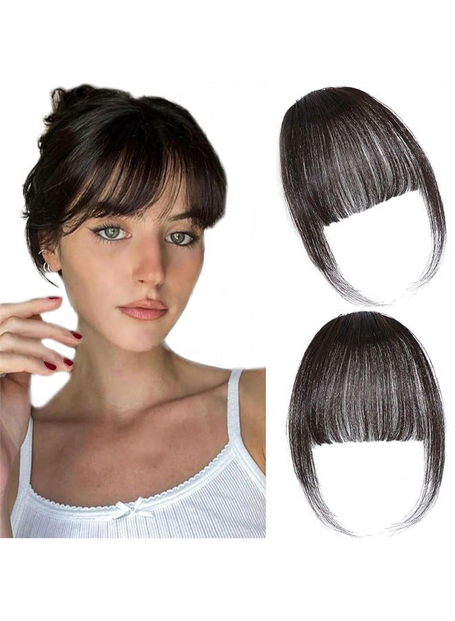 اتش واي مقطع في الانفجارات ، وصلات شعر الإنسان ، الانفجارات الفرنسية أنيقة مع معابد على هامش حقيقي للنساء ، لون طبيعي قابل للغسل ، قابل للصبغ (بني غامق) - Image 1