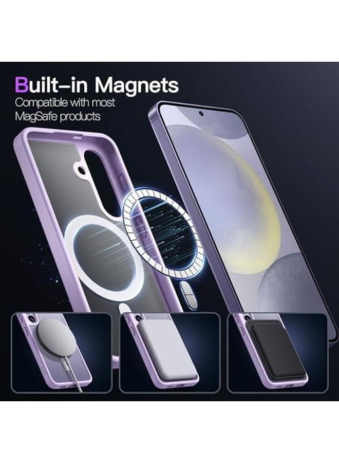 Jetech Magnetic Case For Samsung Galaxy S24+ S24 Plus 5G Compatible With Magsafe Translucent Matte Back Shockproof Phone Cover Lilac - Image 2