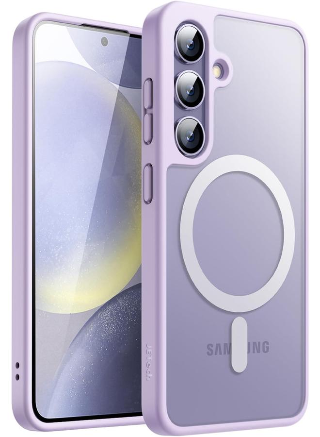 Jetech Magnetic Case For Samsung Galaxy S24+ S24 Plus 5G Compatible With Magsafe Translucent Matte Back Shockproof Phone Cover Lilac - Image 1