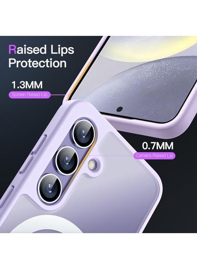 Jetech Magnetic Case For Samsung Galaxy S24+ S24 Plus 5G Compatible With Magsafe Translucent Matte Back Shockproof Phone Cover Lilac - Image 5