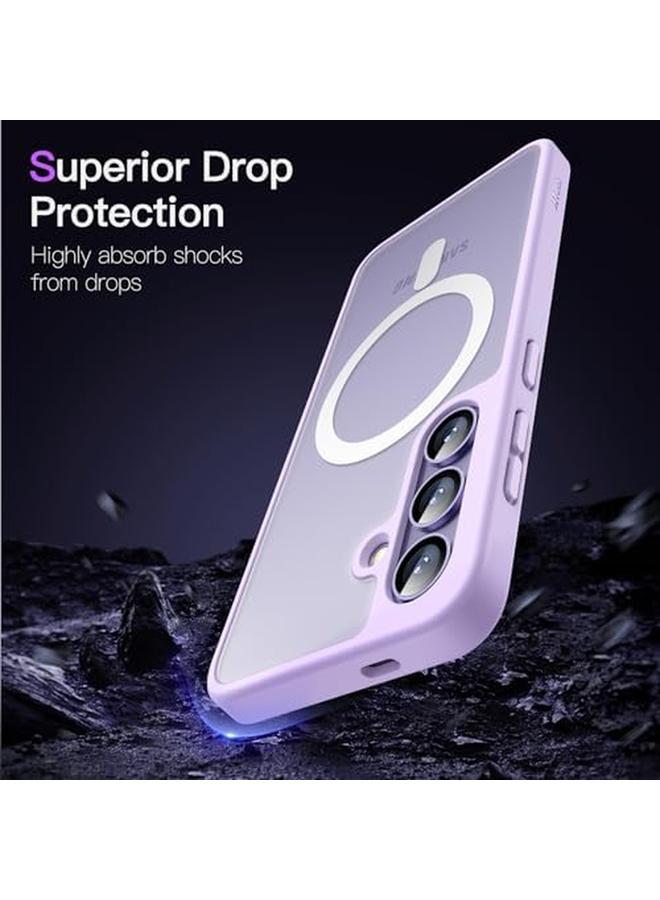 Jetech Magnetic Case For Samsung Galaxy S24+ S24 Plus 5G Compatible With Magsafe Translucent Matte Back Shockproof Phone Cover Lilac - Image 3