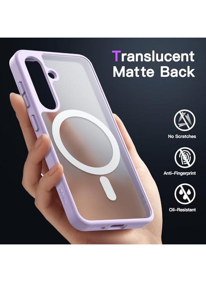 Jetech Magnetic Case For Samsung Galaxy S24+ S24 Plus 5G Compatible With Magsafe Translucent Matte Back Shockproof Phone Cover Lilac - Image 4