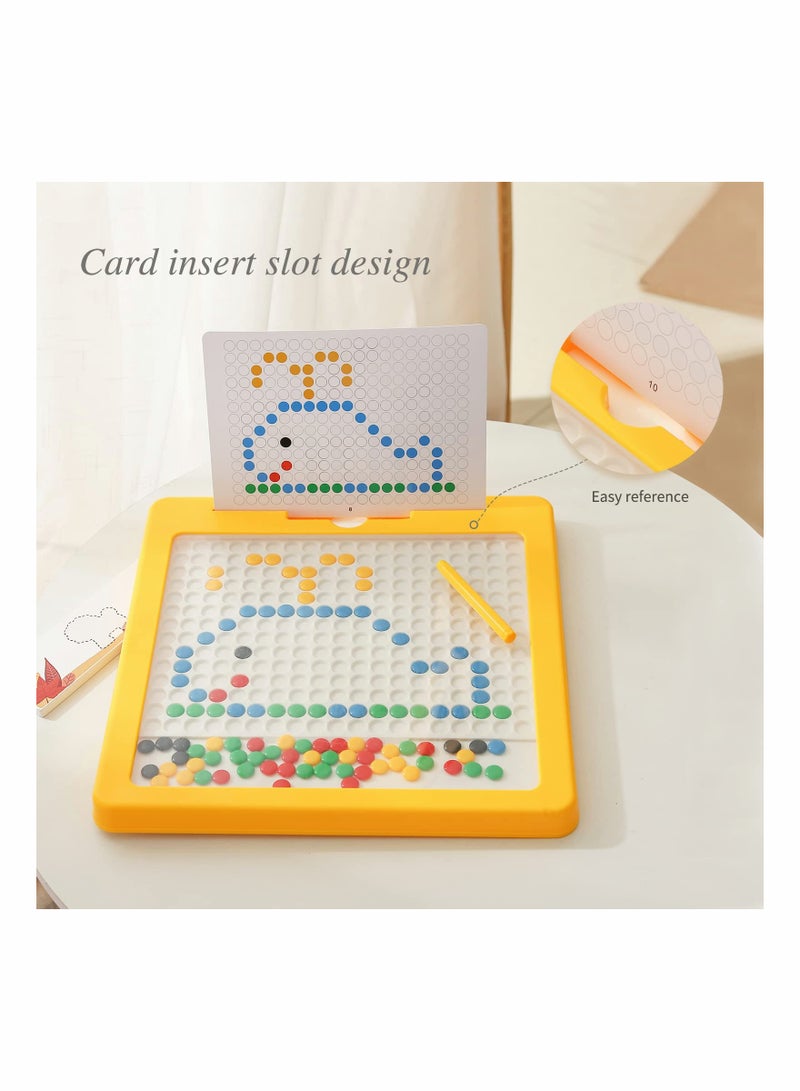 Large Doodle Board for Toddlers, 12.4"x12.4" Educational Drawing Toy with Pen and Beads, Perfect Travel Art Set for 3-6 Year Old Boys and Girls, Dot Art Fun! - Image 4