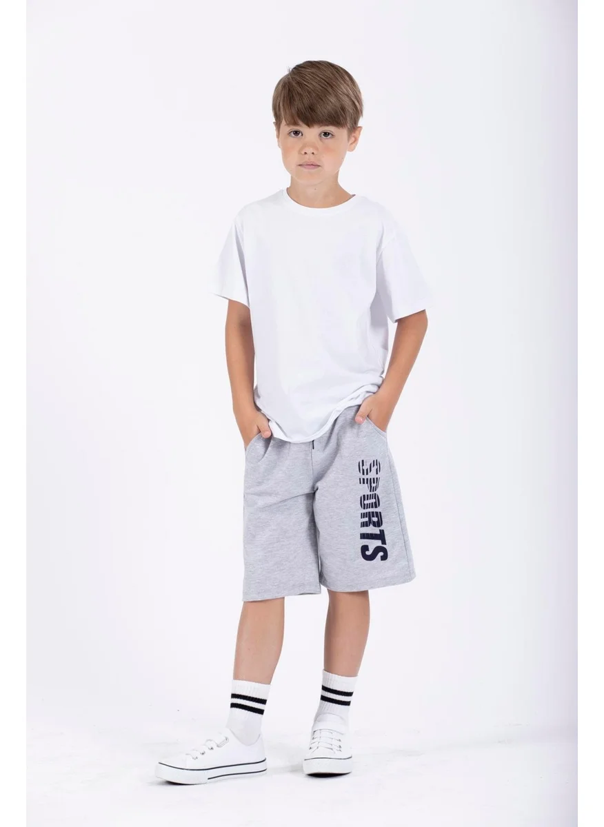 Zepkids Sports Printed Gray Color Boy's Capri