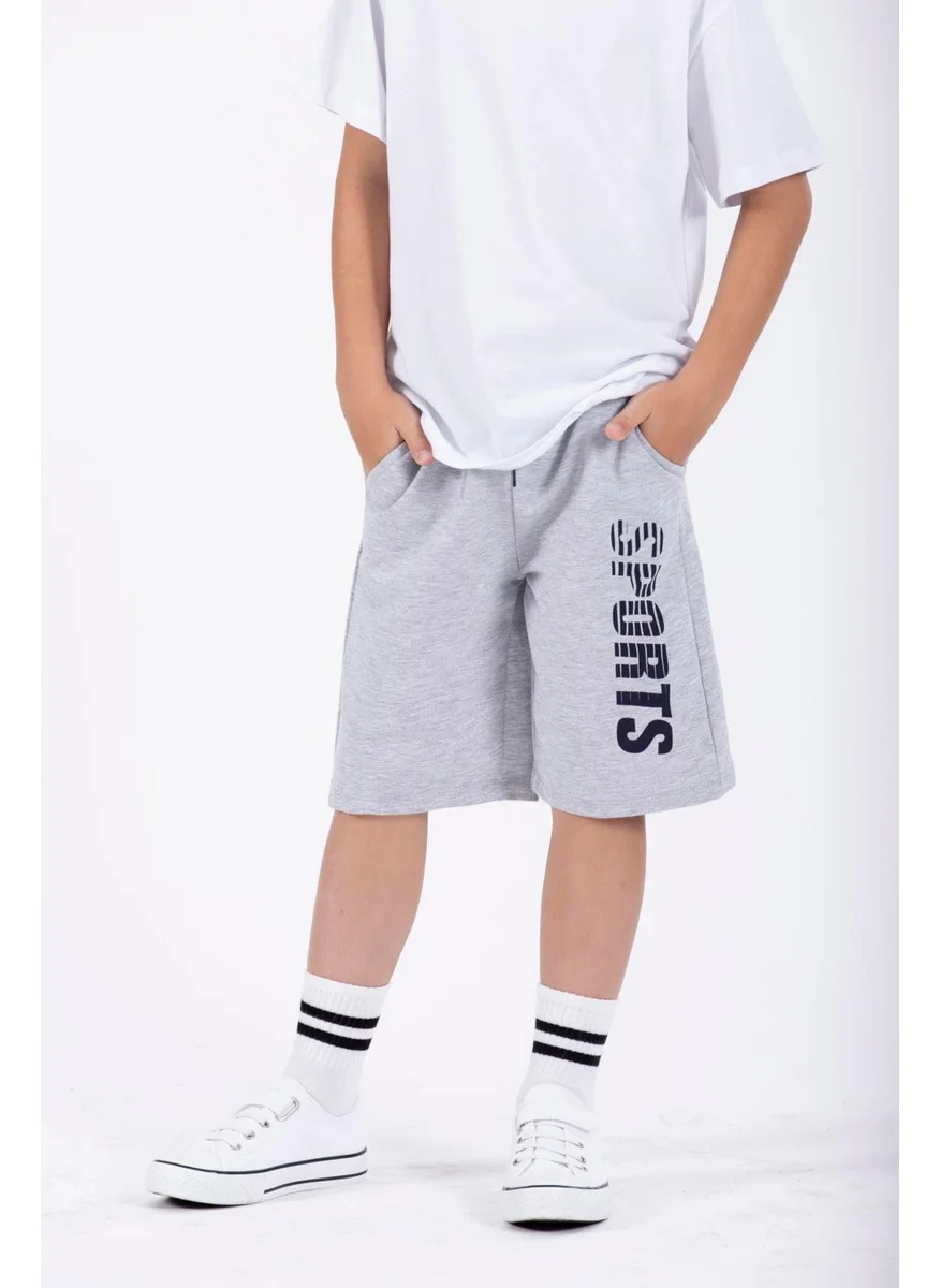 Zepkids Sports Printed Gray Color Boy's Capri