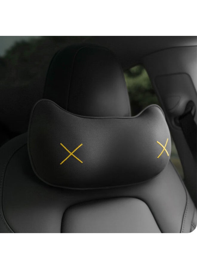 Bbdd Car Mimi Headrest, Neck Support Pillow, Breathable Memory Foam Seat Cushion, Car Accessory, Deep Gray Headrest - Image 2