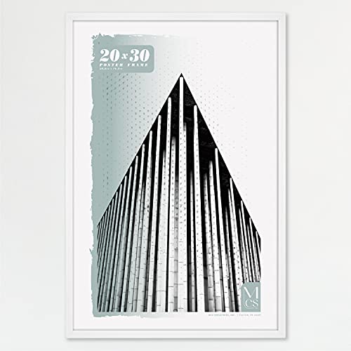 MCS Foundation 20x30 Poster Frame Traditional White Vertical  Horizontal Wall Hanging Large Picture Frame for Photos Posters  Art Prints 1Pack