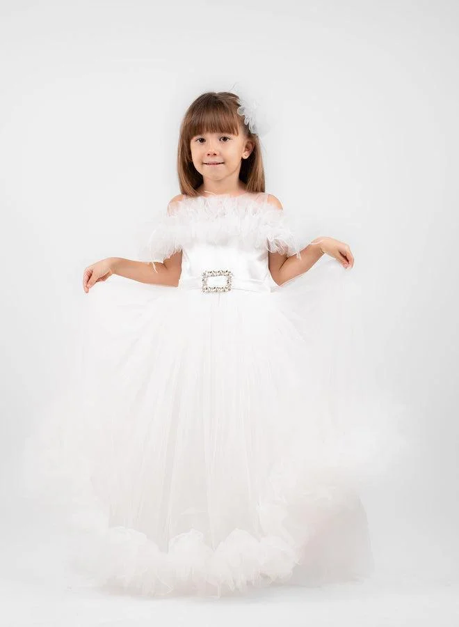 Via Bambino Royal Dress White 20123