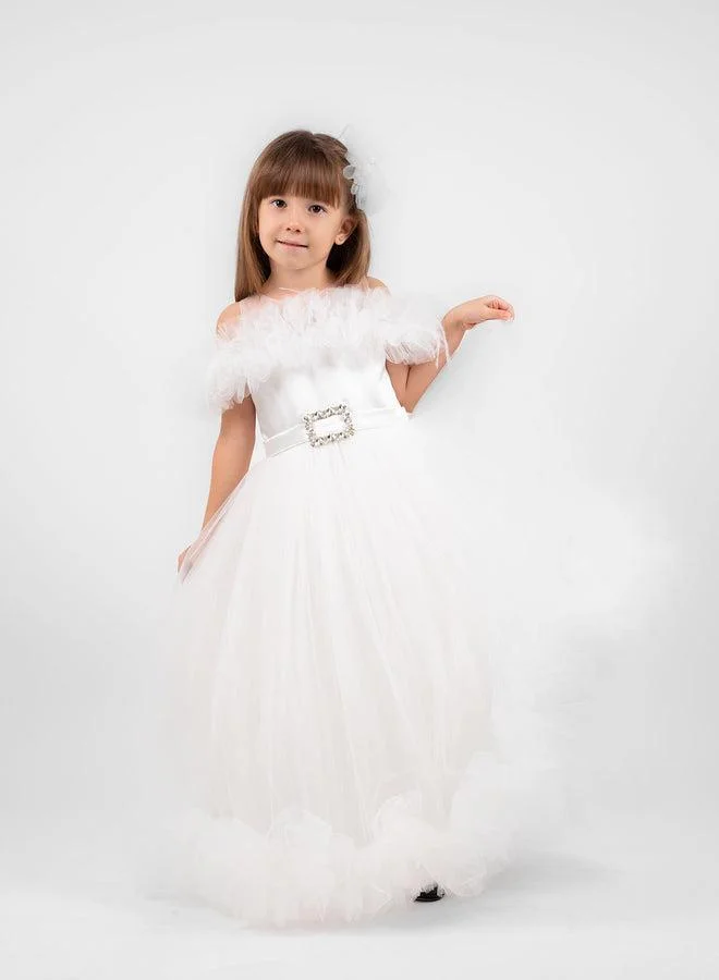 Via Bambino Royal Dress White 20123