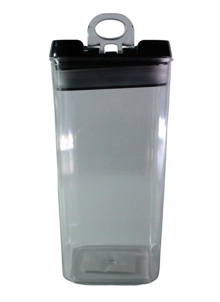 Spaceshoop - Acrylic Airtight Food Storage Container With Flip Lid - 1300ml | Leak Proof, BPA Free Plastic Container For Kitchen | Easy To Open & Seal Handle | Stackable Multipurpose Canister Jar - Image 1