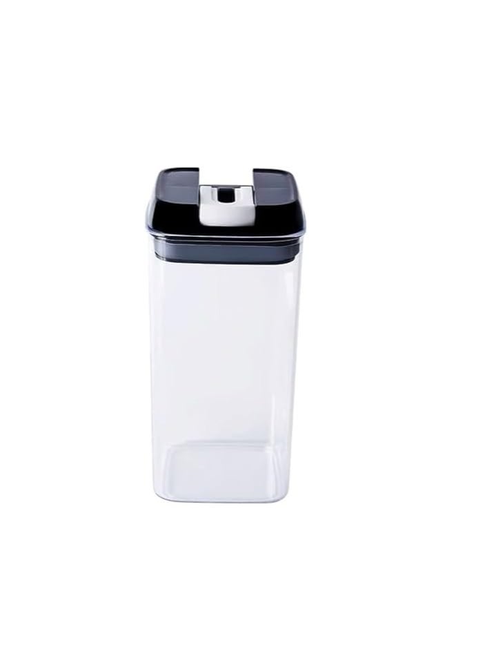Spaceshoop - Acrylic Airtight Food Storage Container With Flip Lid - 1300ml | Leak Proof, BPA Free Plastic Container For Kitchen | Easy To Open & Seal Handle | Stackable Multipurpose Canister Jar - Image 1