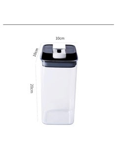 Spaceshoop Acrylic Airtight Food Storage Container With Flip Lid - 1300ml | Leak Proof, BPA Free Plastic Container For Kitchen | Easy To Open & Seal Handle | Stackable Multipurpose Canister Jar  - Image 3