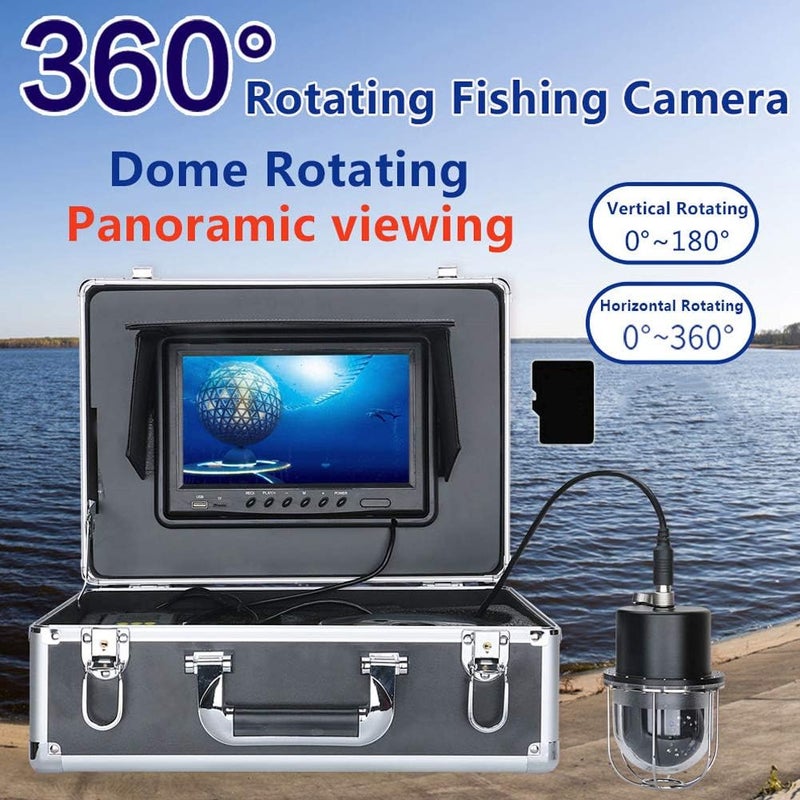 cheekyglo Underwater Fishing Camera Fish Finder with 100m Cable, 9in IP68 Waterproof Fishing Camera, 20 LEDs 360° Horizontal Rotation Underwater Fishing Video Camera(US) - Image 2