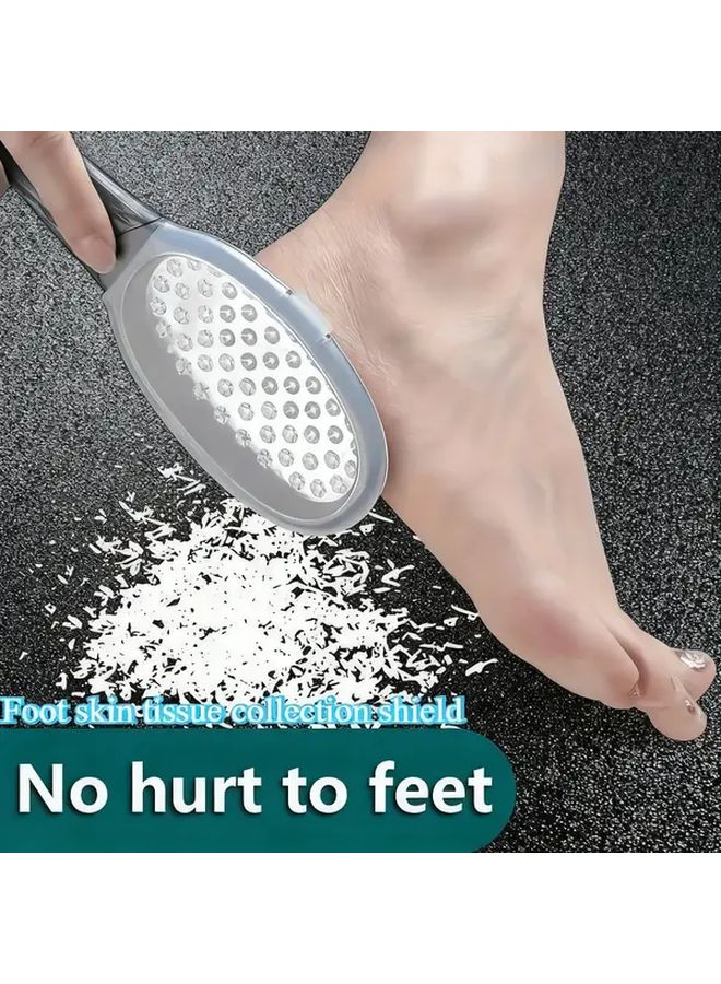 Heavy Duty Foot Remover And Nail Grinder Painless Foot File With Removable Heads Splash Guard Handle Safe For Diabetics Cracked Heels Toenails Winter Christmas Gift For Home Spa Comfortable And Efficient Pedicure - Image 2