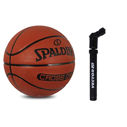 Spalding Basketball Official Size 6, 7 Men Ball NBA Cross Over Basketball Orange (7) - Image 1