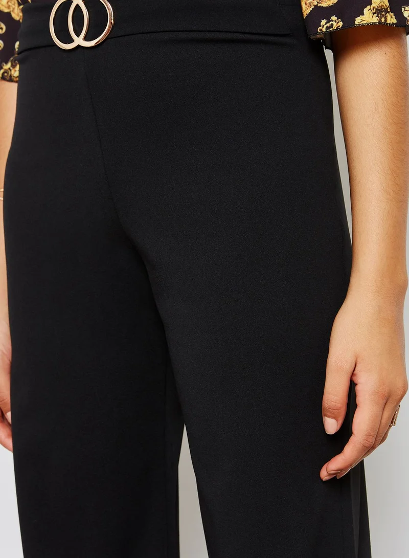 QUIZ Contrast Side Striped Palazzo Pants