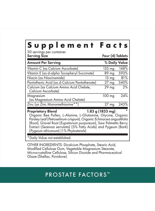 MICHAEL'S Health Naturopathic Programs Prostate Factors - 60 Vegetarian Tablets - Nutrients for The Prostate - Kosher - 30 Servings - Image 2