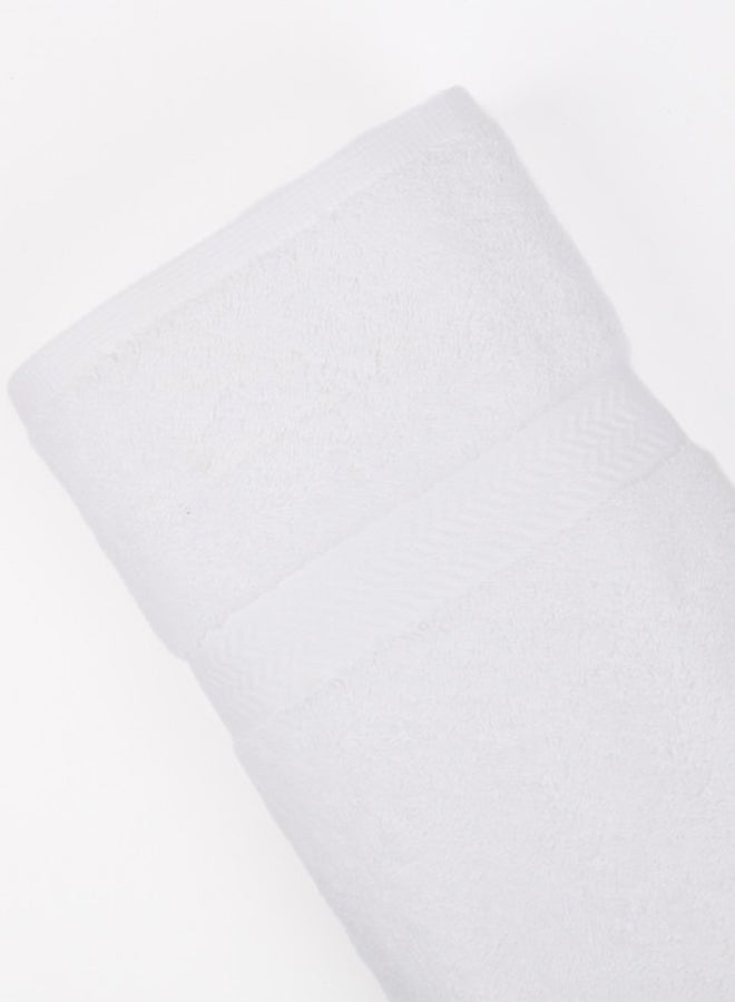 وايت روز منشفة بيضاء وردية من قطعتين، 100% قطن فاخر 530 جرام لكل متر مربع، جودة فائقة، سريعة الجفاف، عالية الامتصاص، سميكة وناعمة للحمام والمنتجعات الصحية، تتضمن المجموعة 2 ملاءة حمام (85 × 170 سم) بيضاء - Image 4