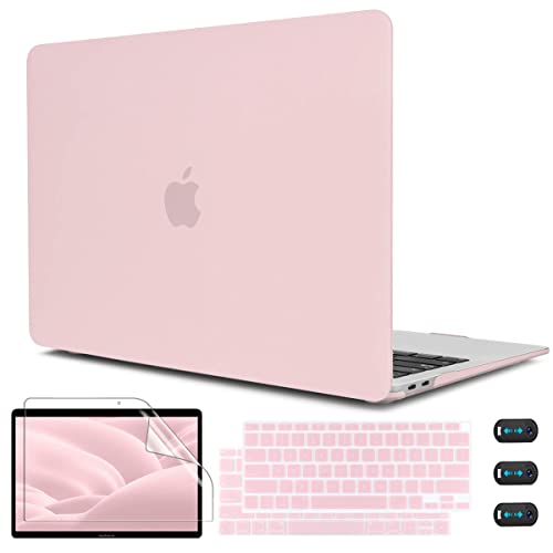 CISSOOK Baby Pink Case for MacBook Air 13 Inch A2337 M1 A2179 A1932 2021-2018 Release, Plastic Chalk Pink Hard Shell Cover with Keyboard Cover & Screen Protector for MacBook Air 13 with Touch ID 2021 - Image 1